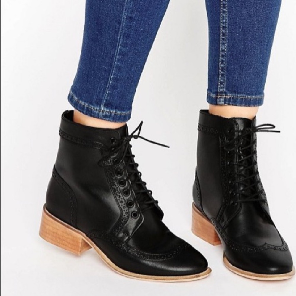 ASOS- Amar Leather Lace Up Brogue Boots